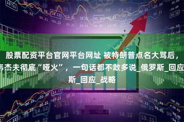 股票配资平台官网平台网址 被特朗普点名大骂后，梅德韦杰夫彻底“哑火”，一句话都不敢多说_俄罗斯_回应_战略